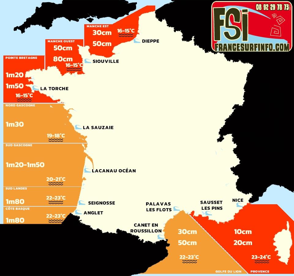 France Surf Info : Situation du 14/06/2025 à 9H