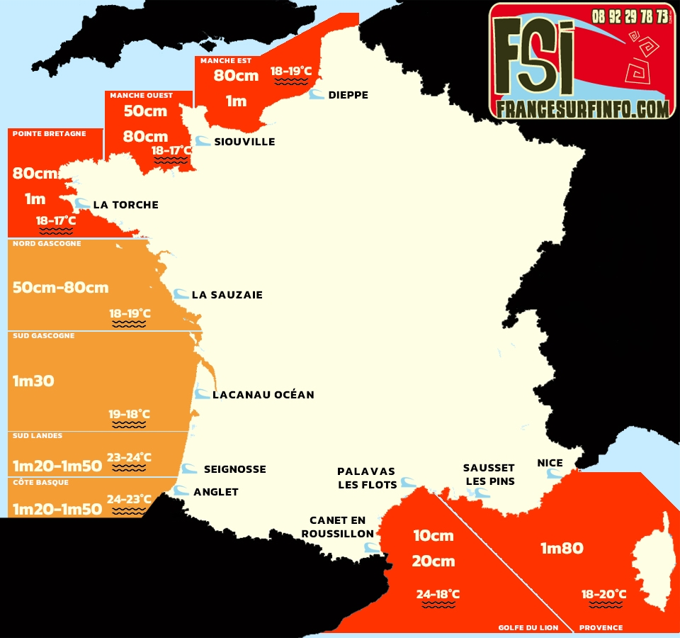 France Surf Info : Situation du 08/07/2025 à 9H