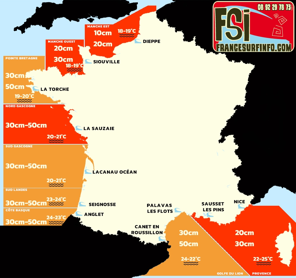 France Surf Info : Situation du 13/07/2025 à 9H