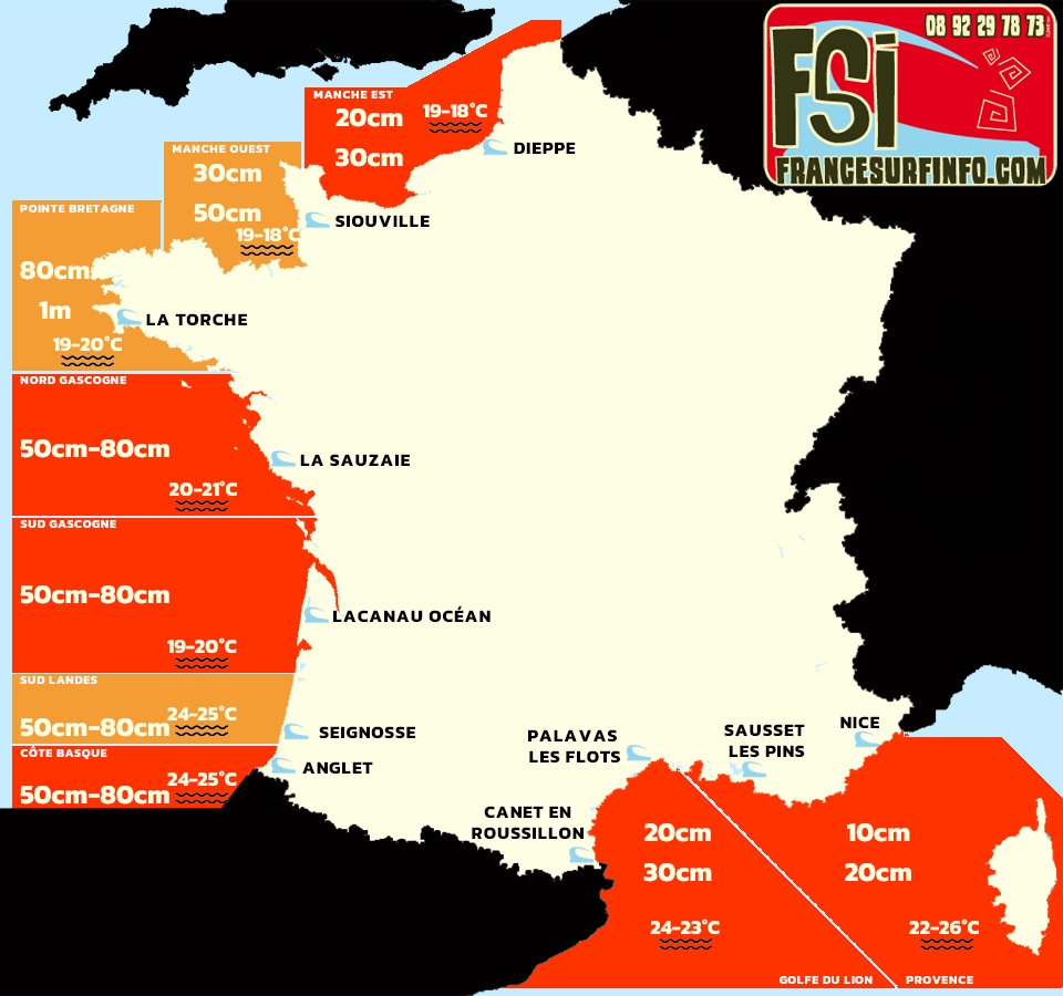 France Surf Info : Situation du 19/07/2025 à 9H
