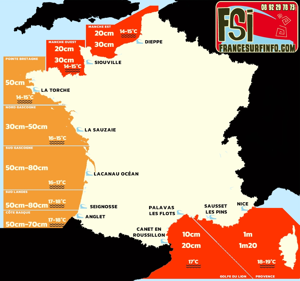 France Surf Info : Situation du 18/11/2025 à 9H