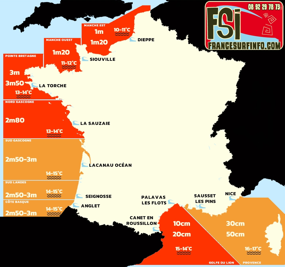 France Surf Info : Situation du 08/12/2025 &agrave; 9H