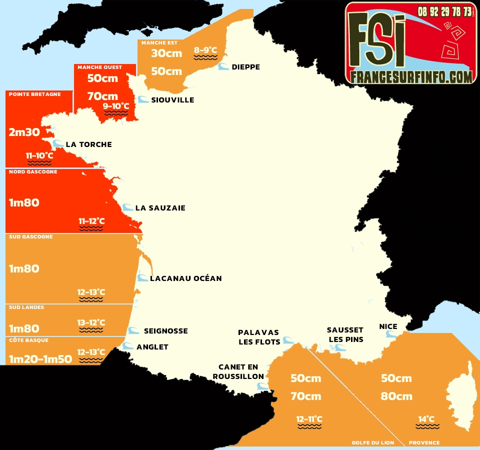 France Surf Info : Situation du 09/02/2026 &agrave; 9H