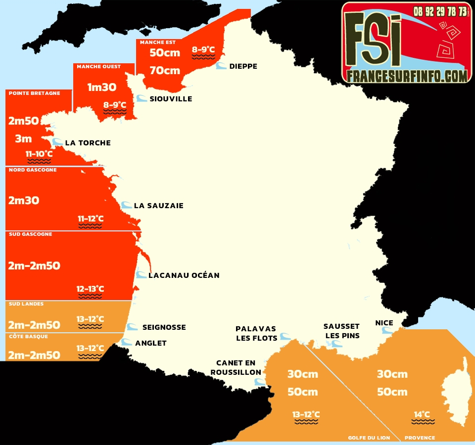 France Surf Info : Situation du 10/02/2026 &agrave; 9H
