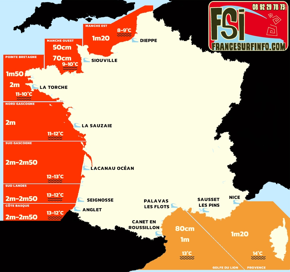 France Surf Info : Situation du 14/02/2026 &agrave; 9H