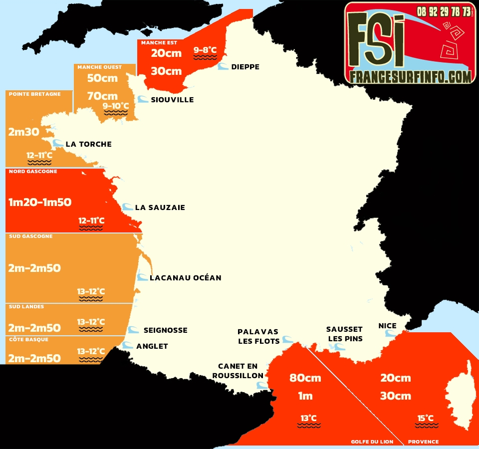France Surf Info : Situation du 09/03/2026 &agrave; 9H