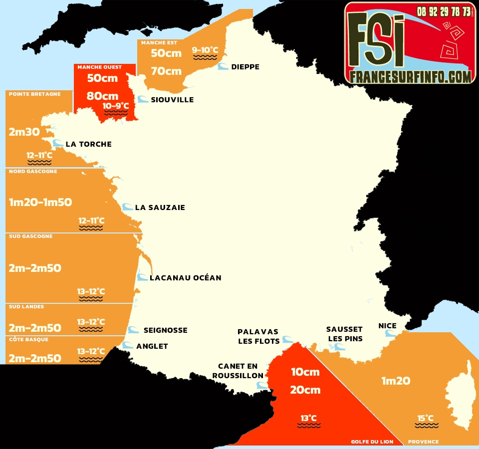 France Surf Info : Situation du 15/03/2026 &agrave; 9H