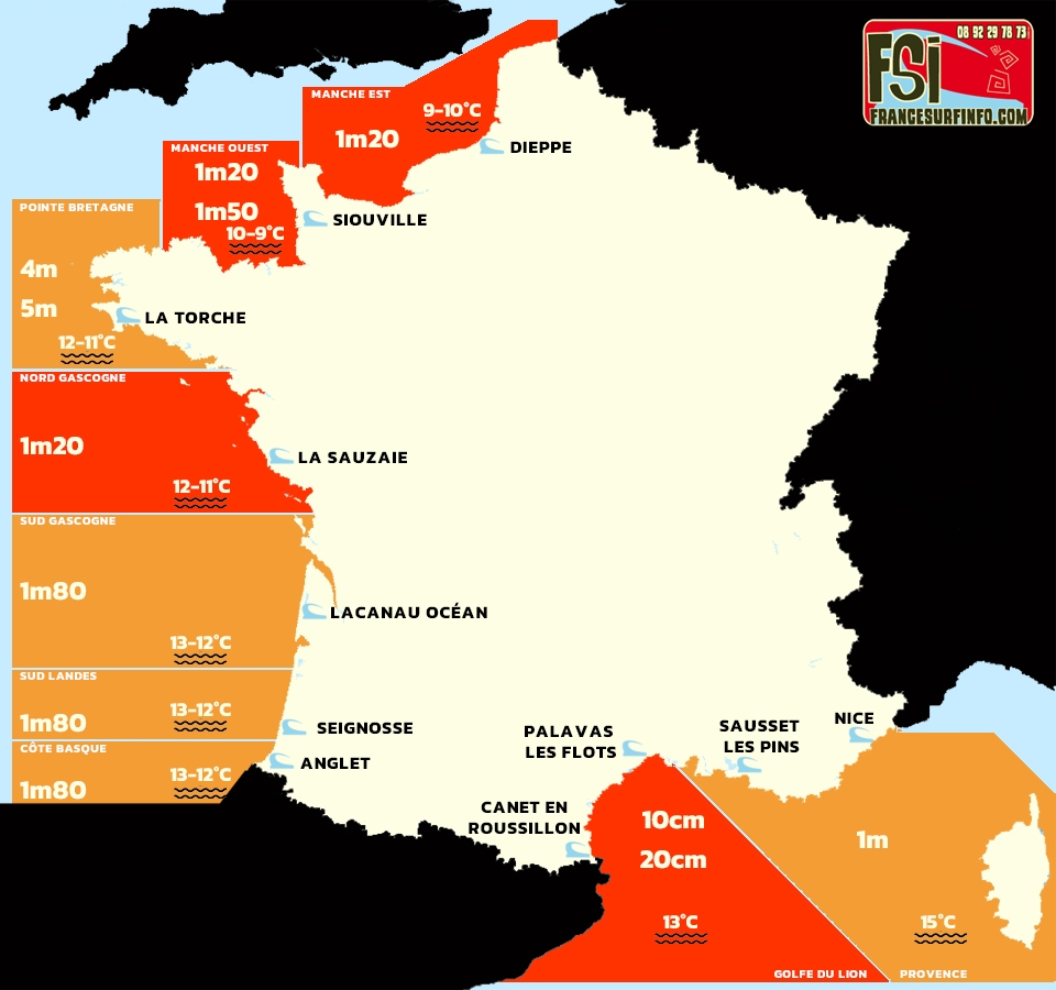 France Surf Info : Situation du 16/03/2026 &agrave; 9H