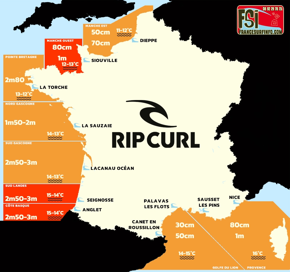 France Surf Info : Situation du 13/04/2026 &agrave; 9H
