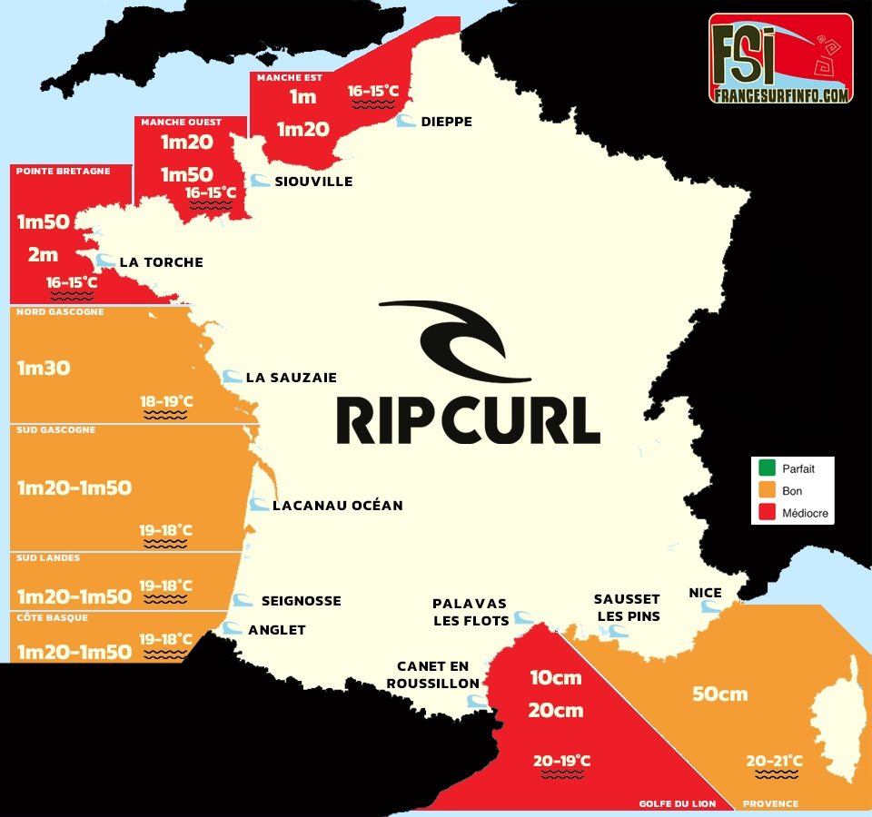 France Surf Info : Situation du 09/06/2026 &agrave; 9H
