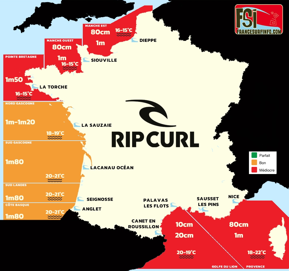 France Surf Info : Situation du 10/06/2026 &agrave; 9H
