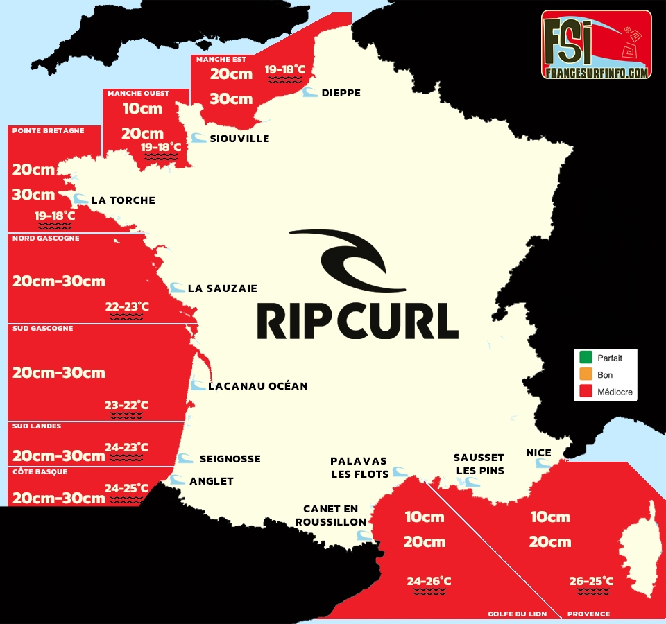 France Surf Info : Situation du 25/06/2026 &agrave; 9H