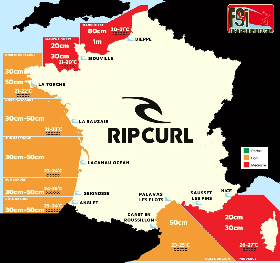 France Surf Info : Situation du 14/07/2026 &agrave; 9H
