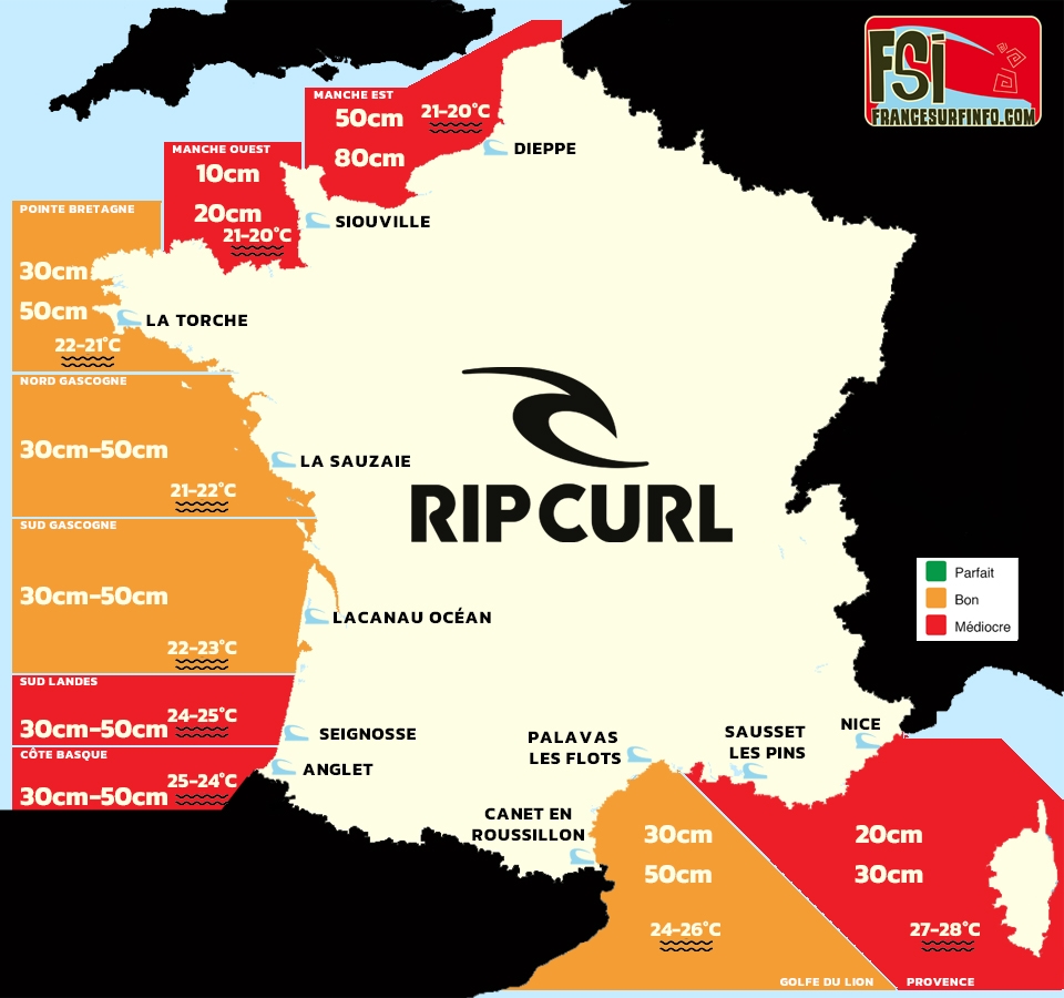 France Surf Info : Situation du 15/07/2026 &agrave; 9H