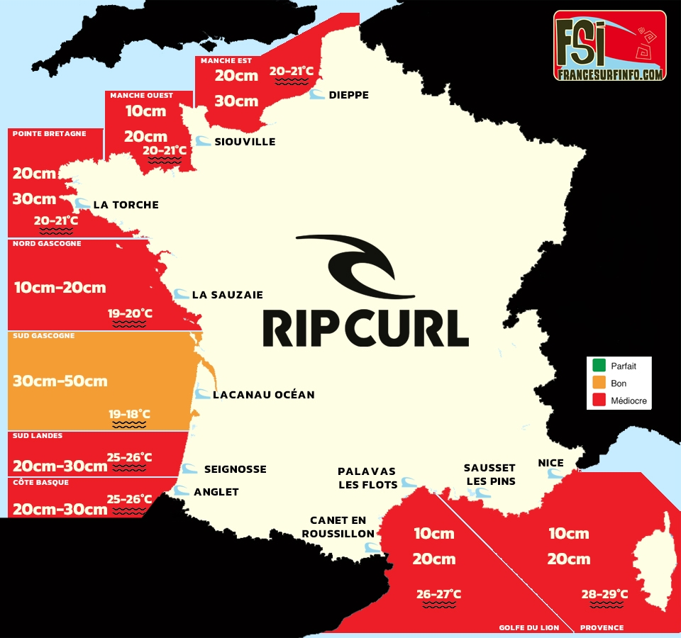 France Surf Info : Situation du 21/07/2026 &agrave; 9H