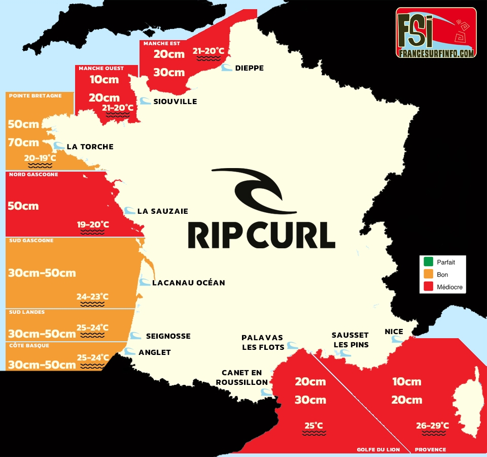 France Surf Info : Situation du 03/08/2026 &agrave; 9H