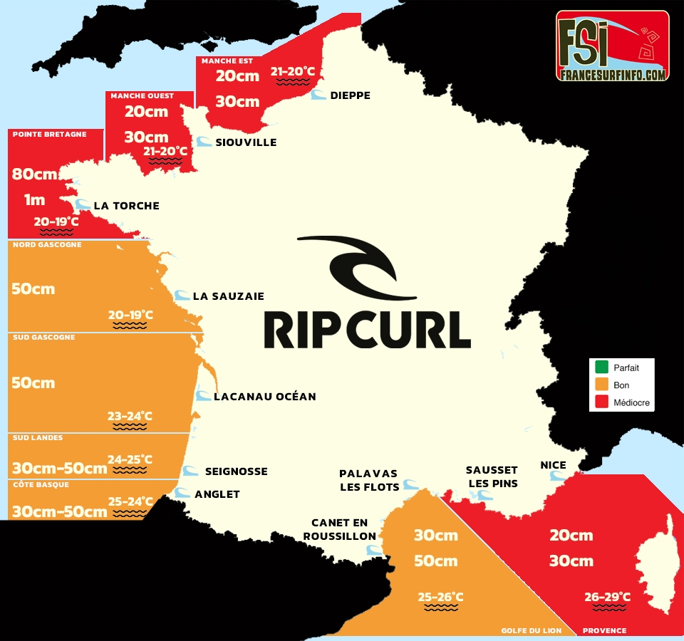 France Surf Info : Situation du 04/08/2026 &agrave; 9H