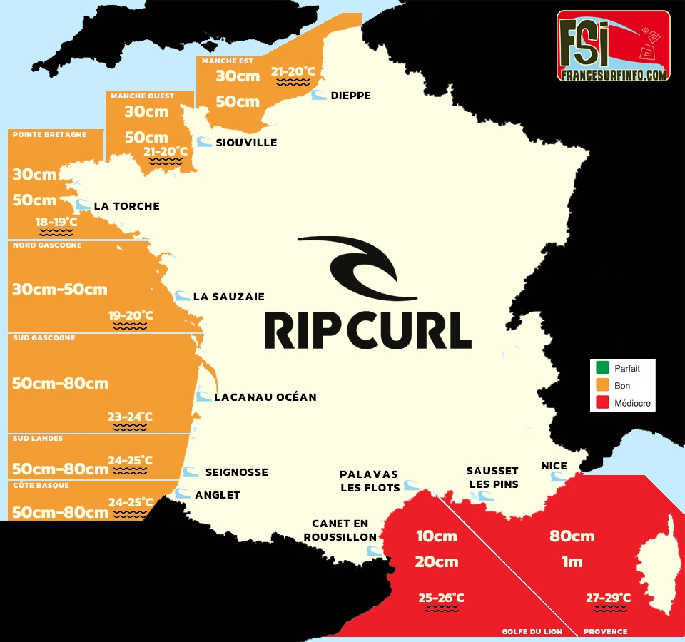 France Surf Info : Situation du 07/08/2026 &agrave; 9H
