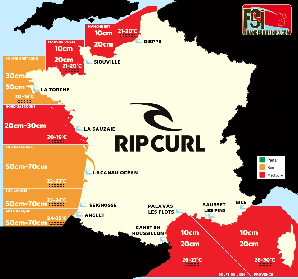 France Surf Info : Situation du 09/08/2026 &agrave; 9H