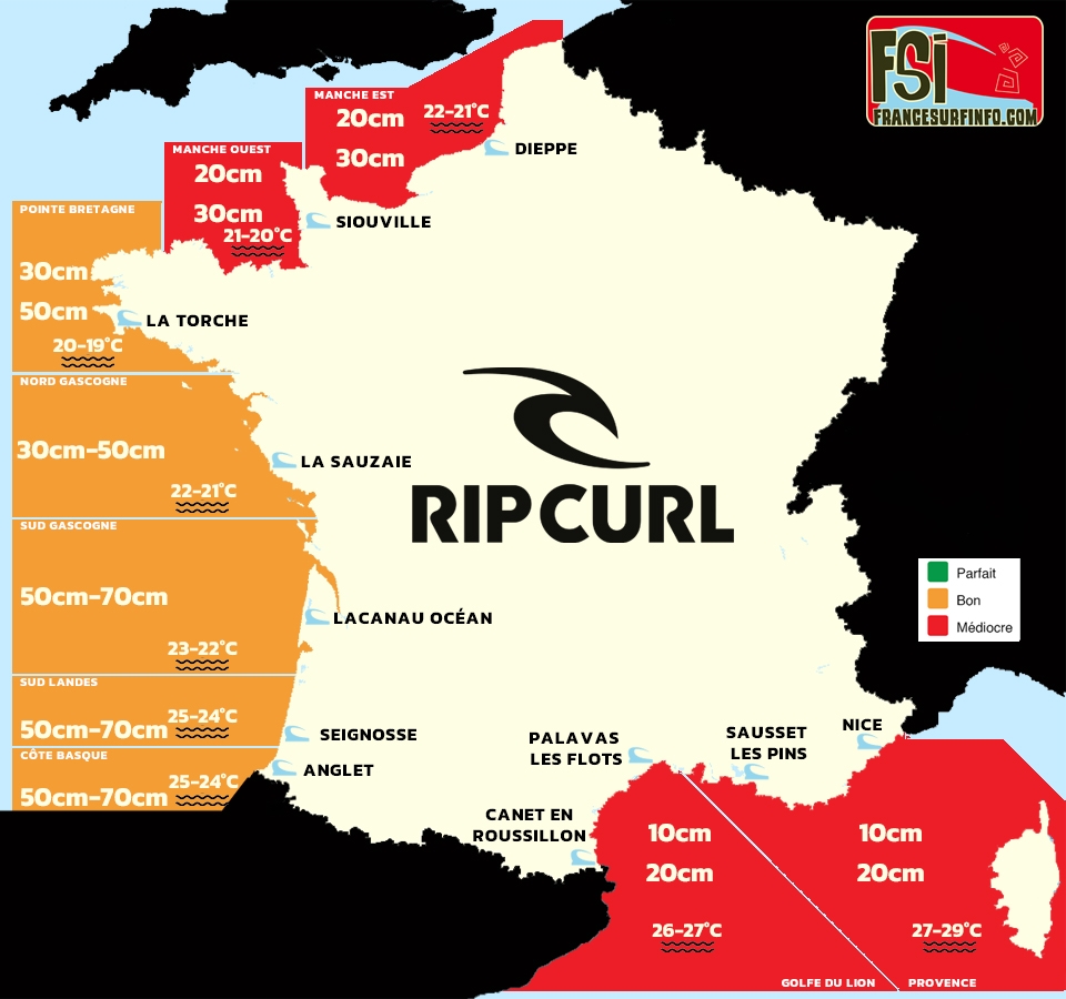 France Surf Info : Situation du 11/08/2026 &agrave; 9H