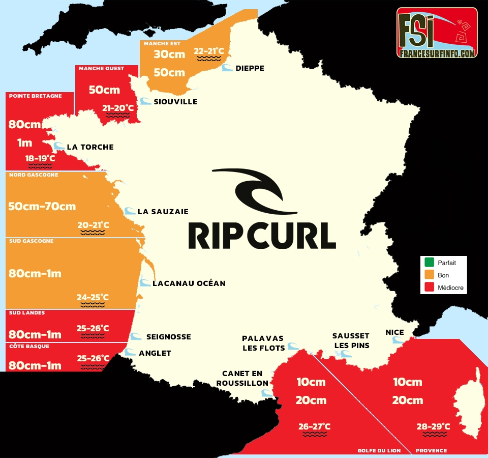 France Surf Info : Situation du 15/08/2026 &agrave; 9H