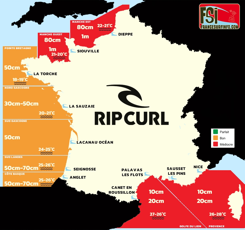 France Surf Info : Situation du 18/08/2026 &agrave; 9H