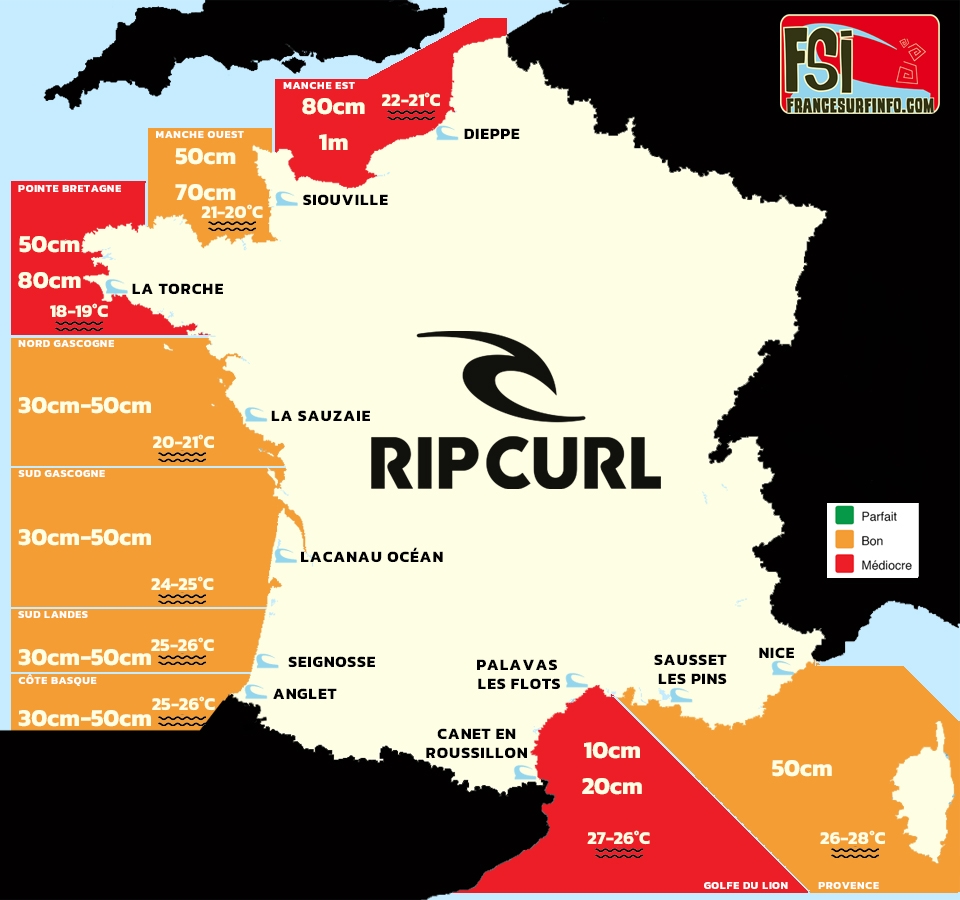 France Surf Info : Situation du 19/08/2026 &agrave; 9H