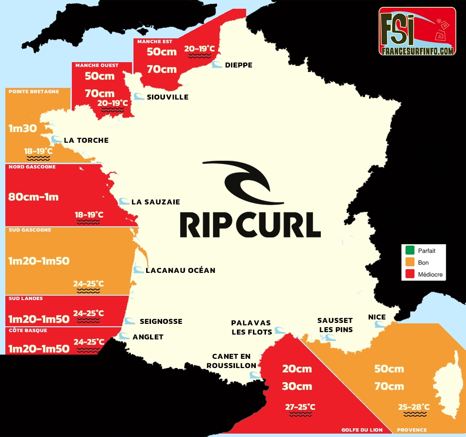 France Surf Info : Situation du 21/08/2026 &agrave; 9H