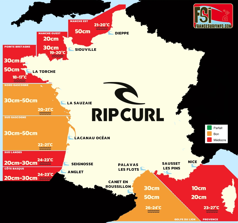 France Surf Info : Situation du 24/08/2026 &agrave; 9H
