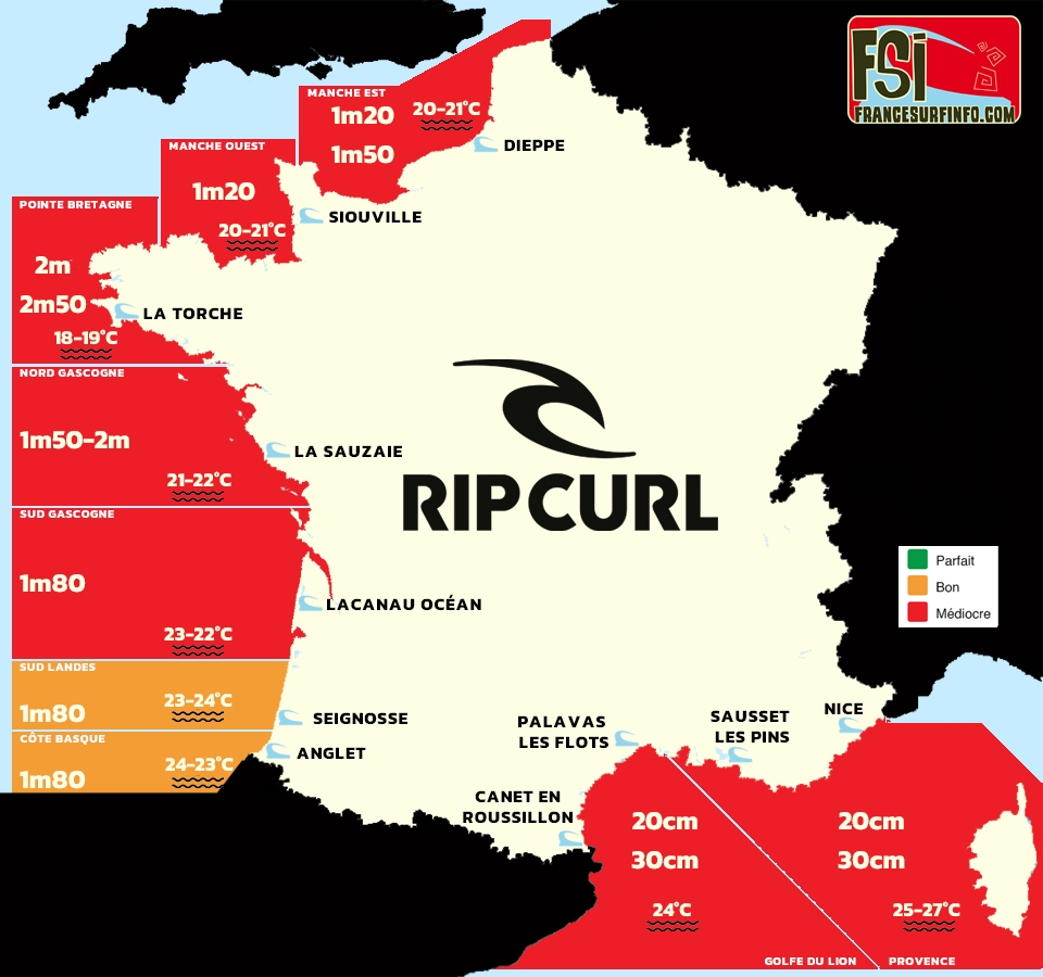 France Surf Info : Situation du 31/08/2026 &agrave; 9H