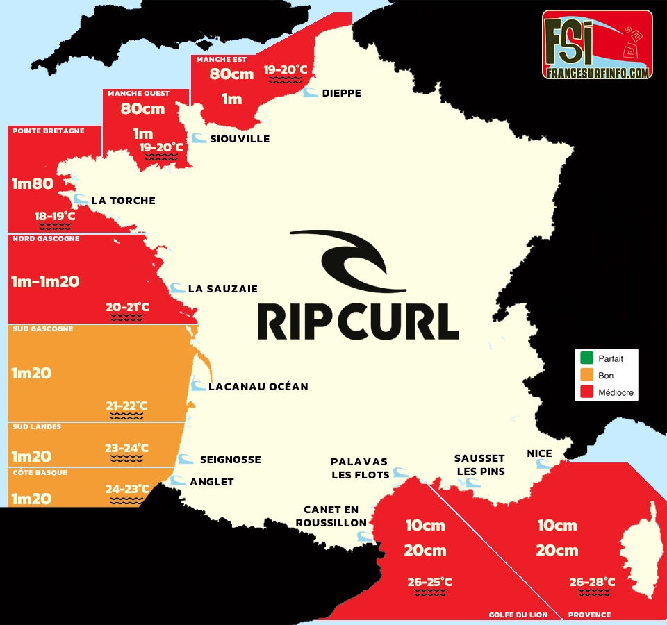 France Surf Info : Situation du 08/09/2026 &agrave; 9H