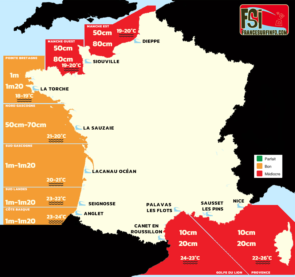 France Surf Info : situation du 13/09/2026