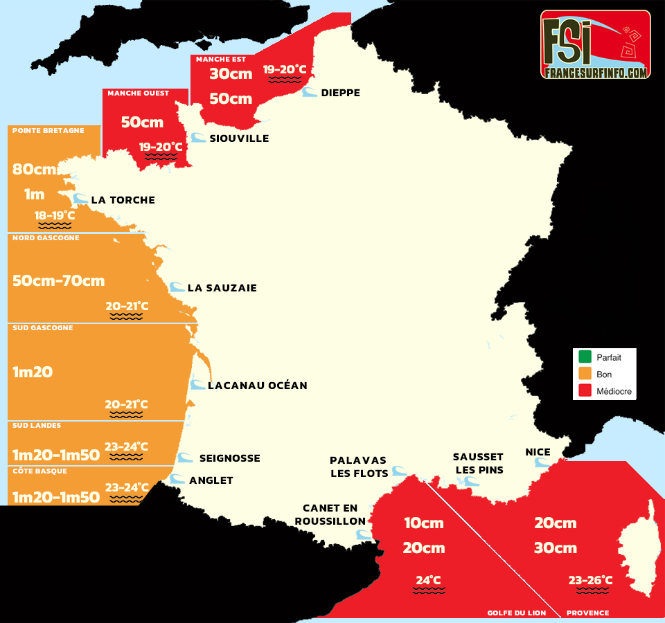 France Surf Info : situation du 14/09/2026