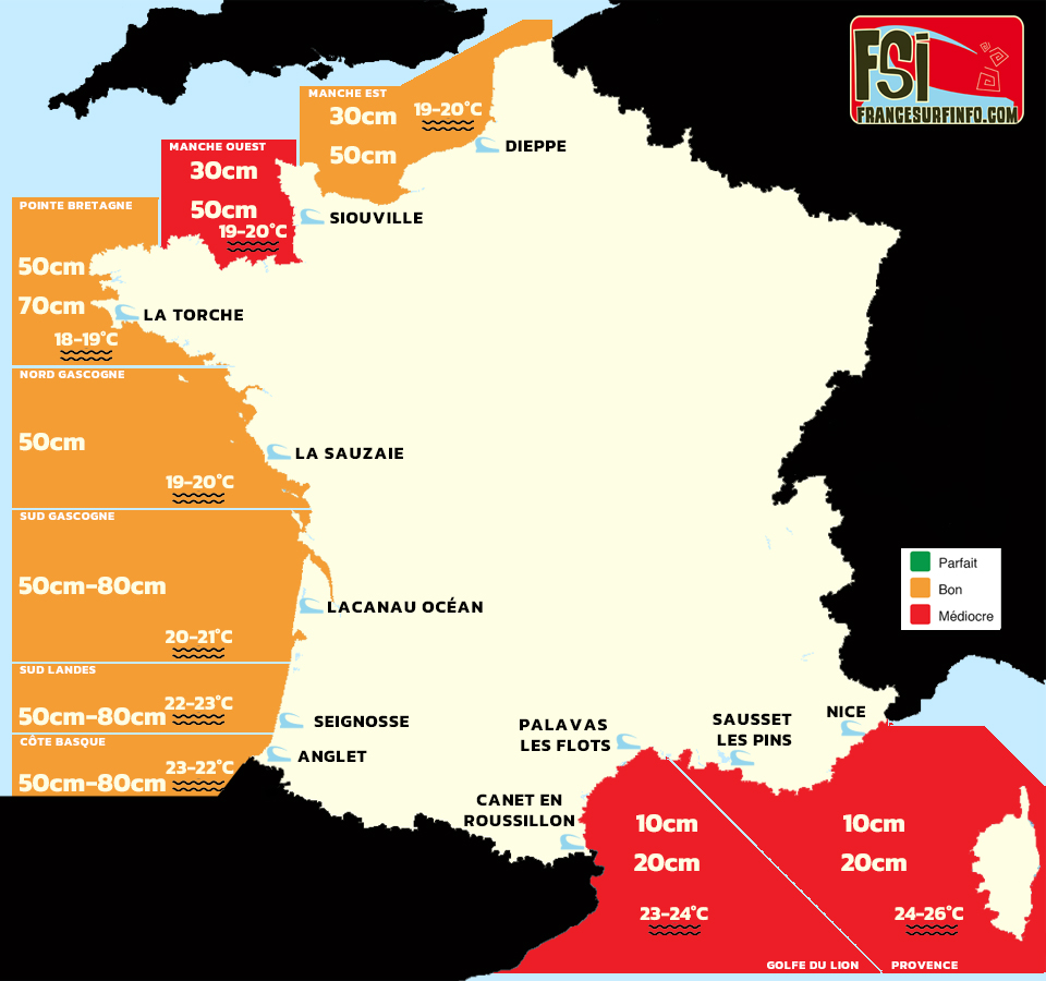 France Surf Info : situation du 15/09/2026