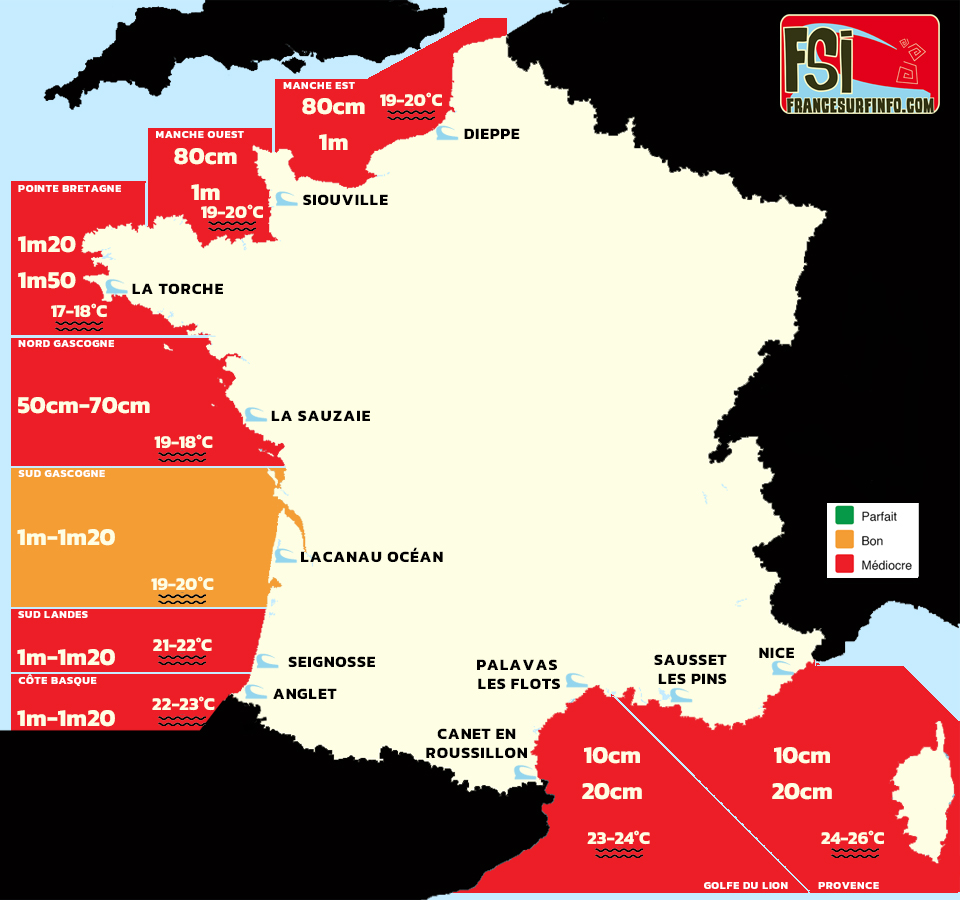 France Surf Info : situation du 16/09/2026