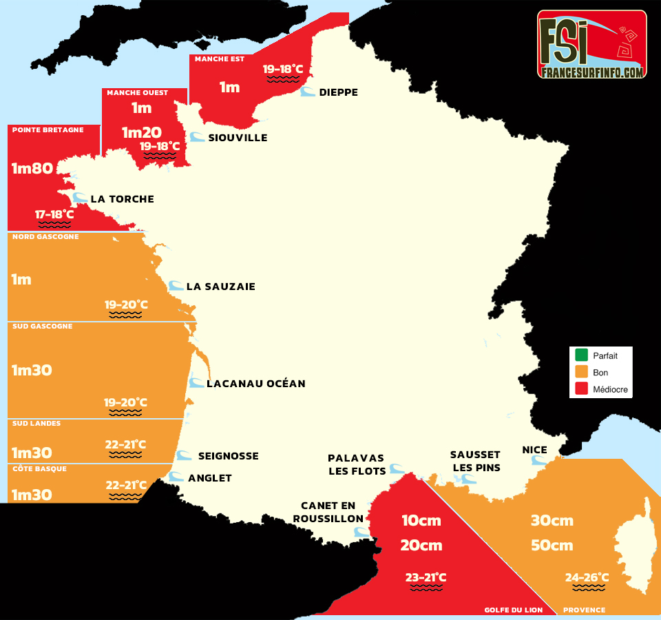 France Surf Info : situation du 18/09/2026