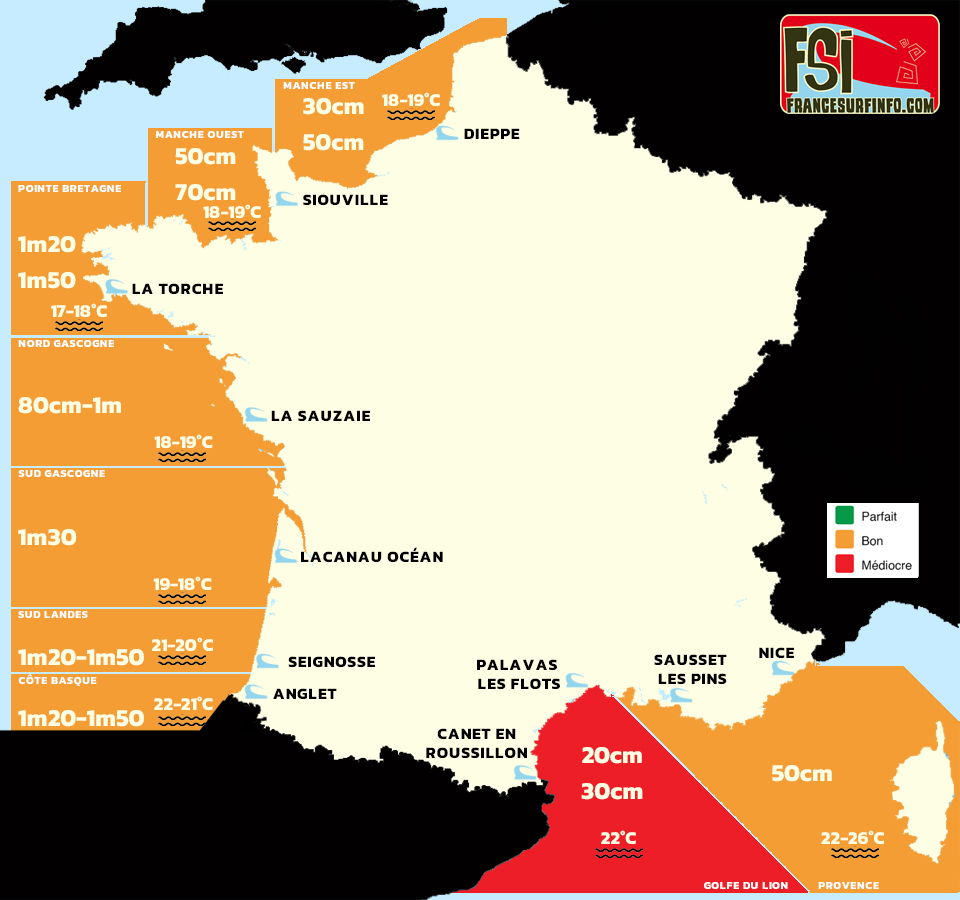 France Surf Info : situation du 21/09/2026