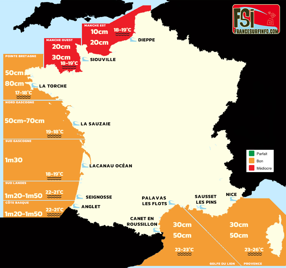 France Surf Info : situation du 22/09/2026