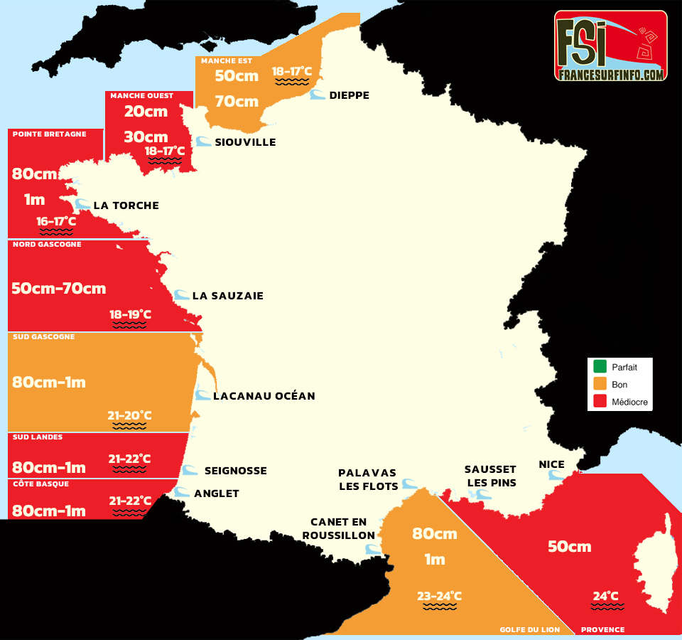 France Surf Info : situation du 07/10/2026