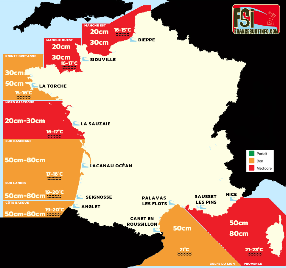France Surf Info : situation du 19/10/2026