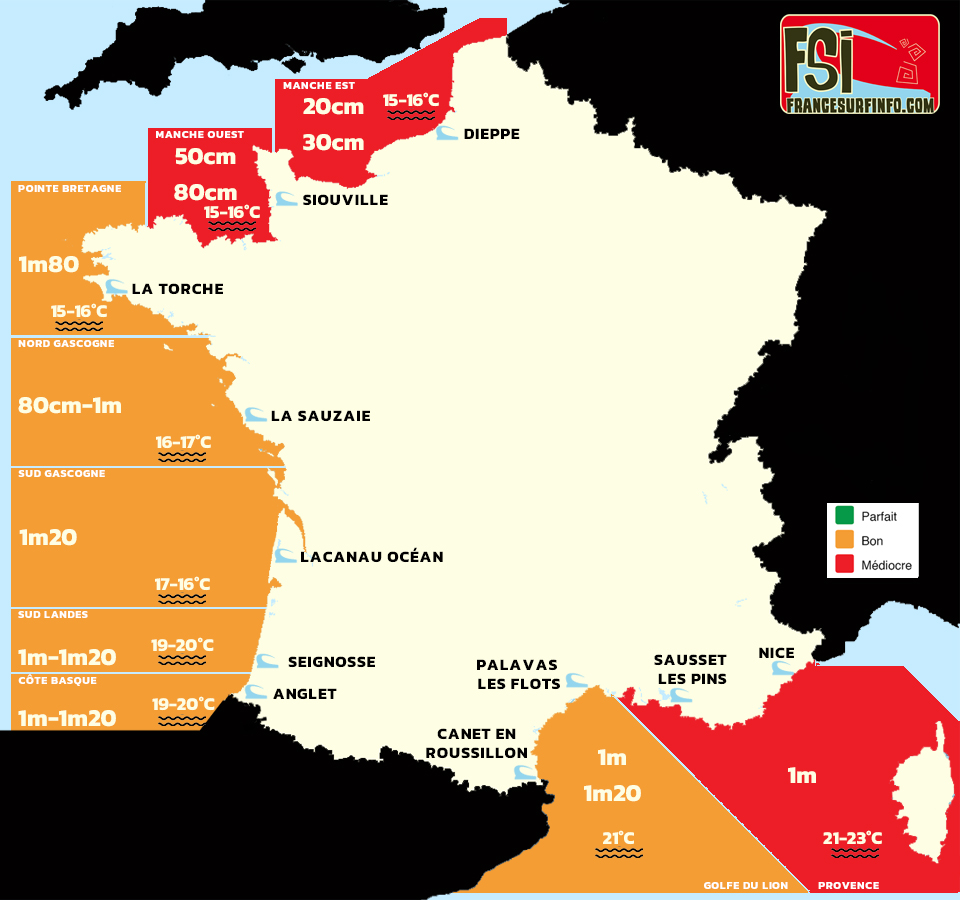 France Surf Info : situation du 20/10/2026