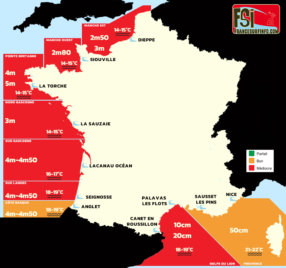 France Surf Info : situation du 25/10/2026
